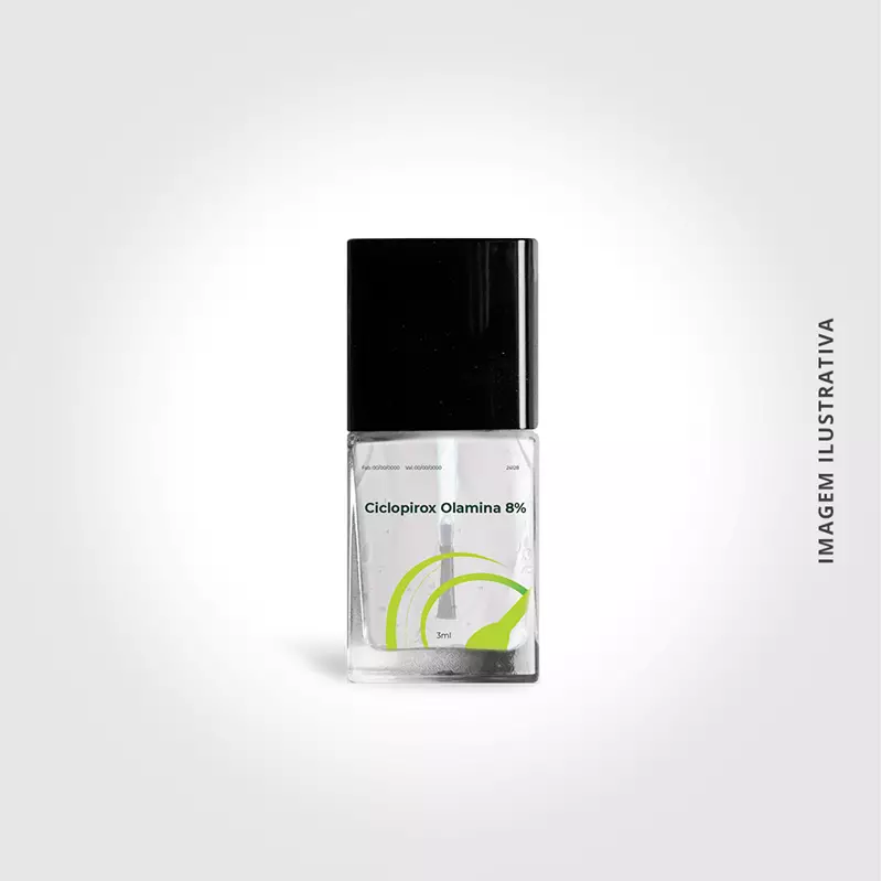 Ciclopirox Olamina 3ml  Antifúngico para Unhas e Pele
