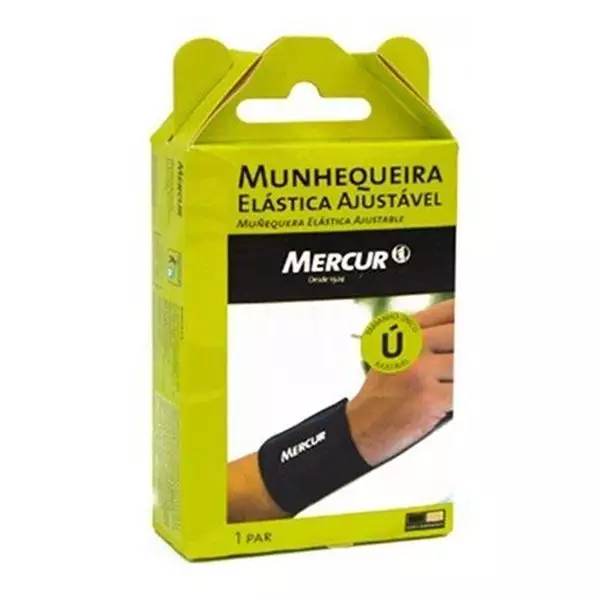 Munhequeira Elástica Mercur Preta (PAR) 