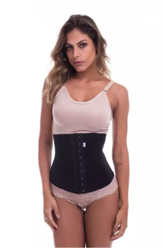 Cinta Modeladora Curta c/ Barbatana Preta Tamanho G - Biobela