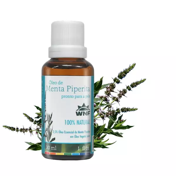 Óleo de Menta Piperita 30ml - Refrescante, Analgésico e Descongestionante Natural