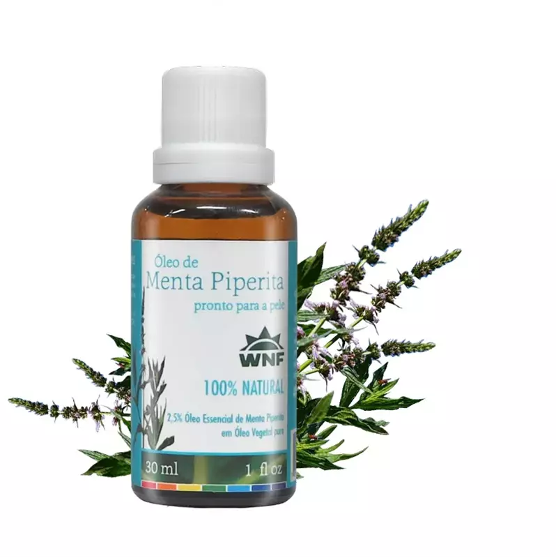 Óleo de Menta Piperita 30ml - Refrescante, Analgésico e Descongestionante Natural