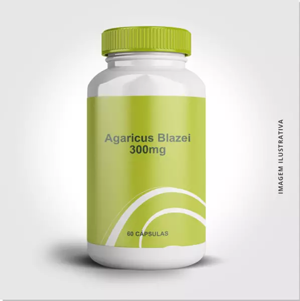 Agaricus Blazei 300mg  60 Cápsulas | Cogumelo do Sol Manipulado
