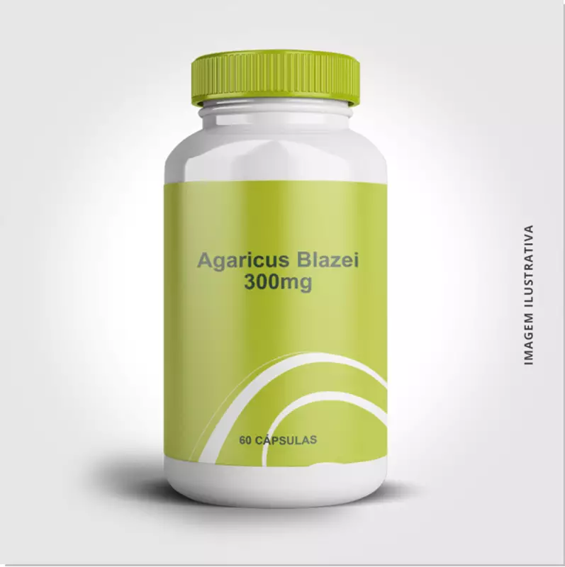 Agaricus Blazei 300mg  60 Cápsulas | Cogumelo do Sol Manipulado