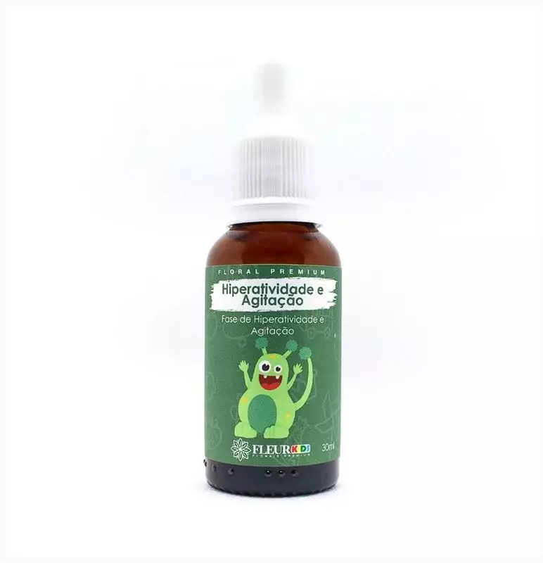 Floral de Bach Hiperatividade e Agitação Kids 30ml  Equilíbrio e Concentração para Crianças