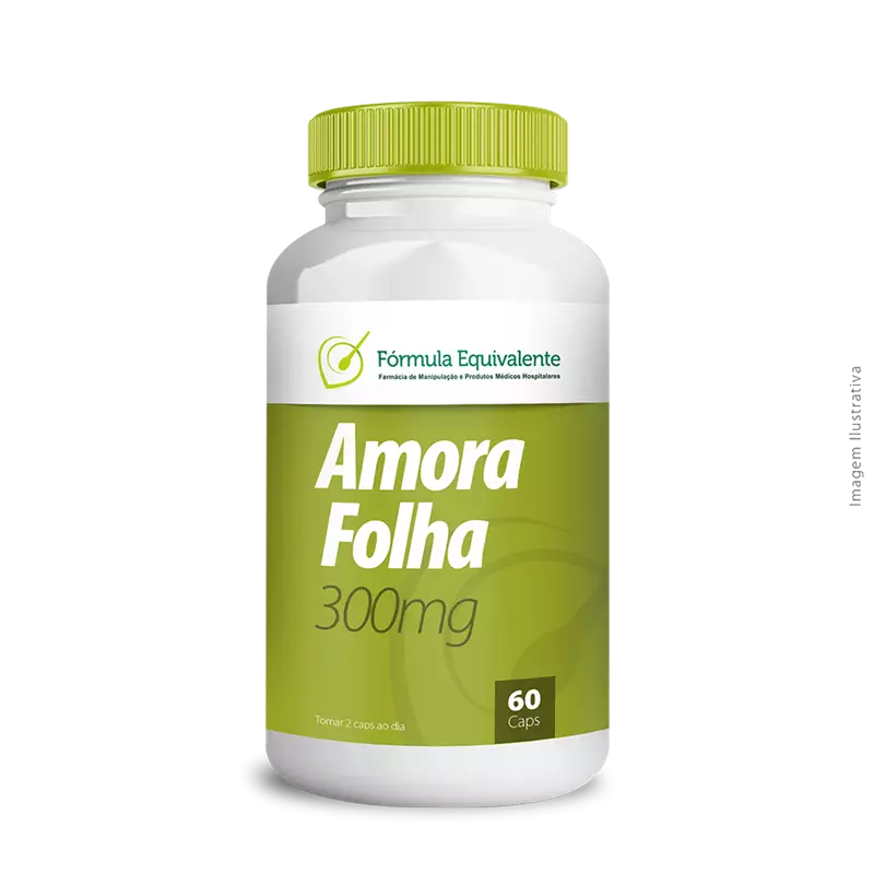 Amora Folhas 300 mg - 60 Cápsulas | Alívio Natural para Menopausa e TPM