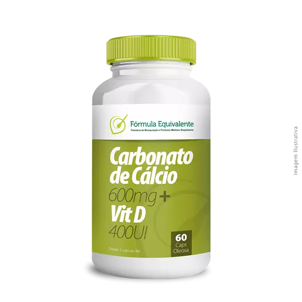 Carbonato de Cálcio 600mg + Vitamina D 400UI - 60 Cápsulas Carbonato de Cálcio 600mg + Vitamina D 400UI - 60 Cápsulas