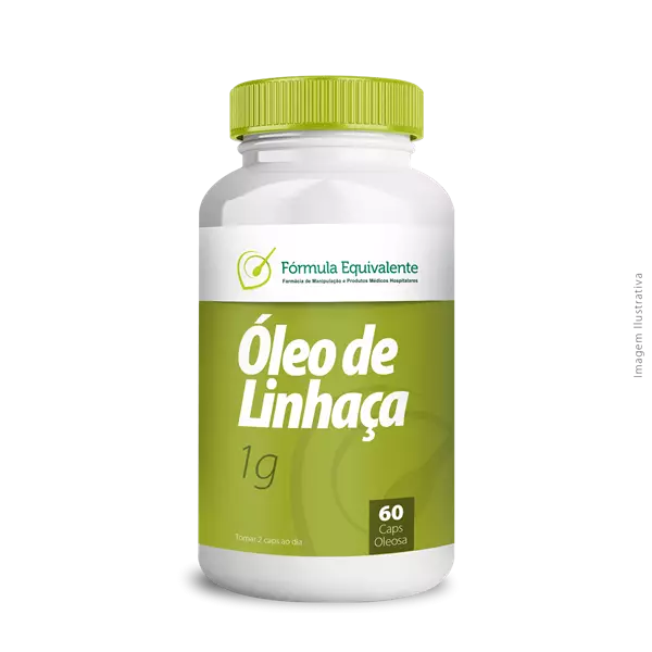 Óleo de Linhaça 1g - 60 Cápsulas - Fonte de Ômega-3 Vegetal Óleo de Linhaça 1g - 60 Cápsulas - Fonte de Ômega-3 Vegetal