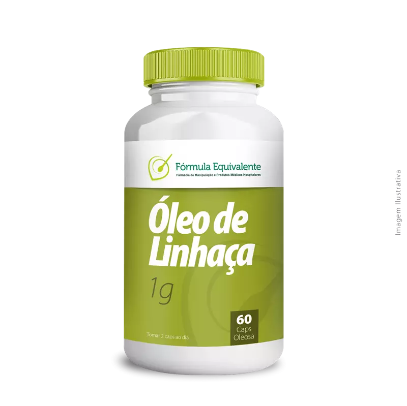Óleo de Linhaça 1g - 60 Cápsulas - Fonte de Ômega-3 Vegetal