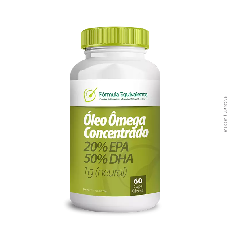 Ômega 3 Concentrado Neural 60 Cápsulas (500 mg DHA + 200 mg EPA)  Máxima Saúde Cerebral e Cardiovascular