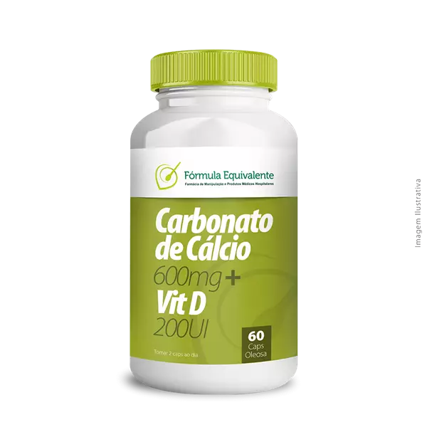 Carbonato de Cálcio 600mg + Vitamina D 200UI - 60 Cápsulas Carbonato de Cálcio 600mg + Vitamina D 200UI - 60 Cápsulas