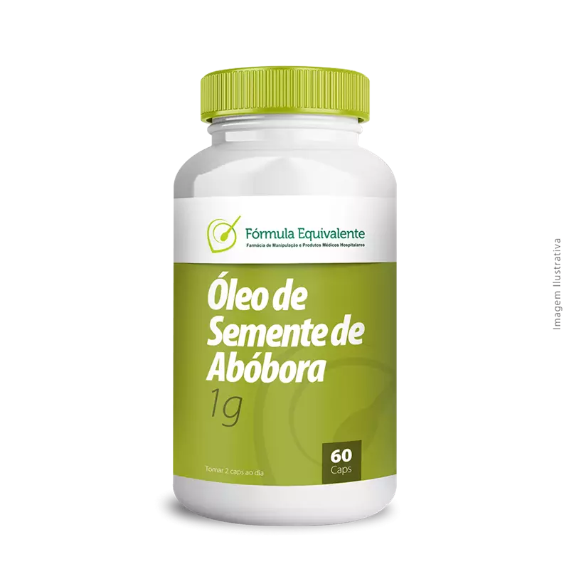 Óleo de Semente de Abóbora 1g - 60 Cápsulas - Saúde da Próstata e Bem-Estar Feminino