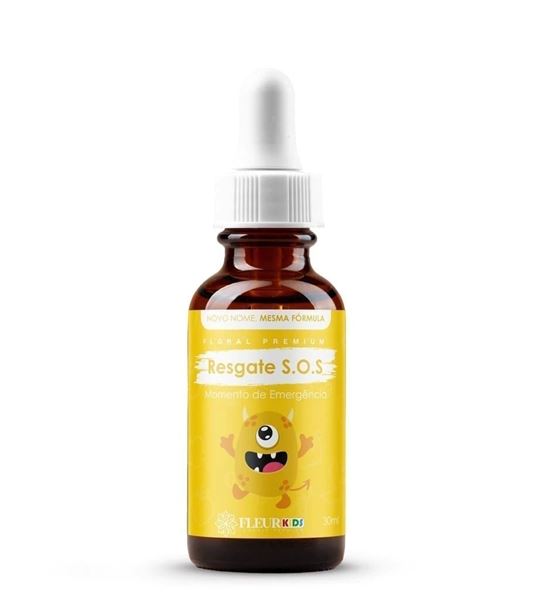 Floral de Bach Resgate SOS Kids Fleur 30ml | Emergência Infantil | Formula Equivalente