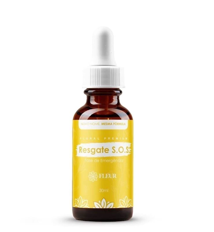 Floral de Bach Resgate SOS Fleur 30ml | Emergência Emocional | Formula Equivalente