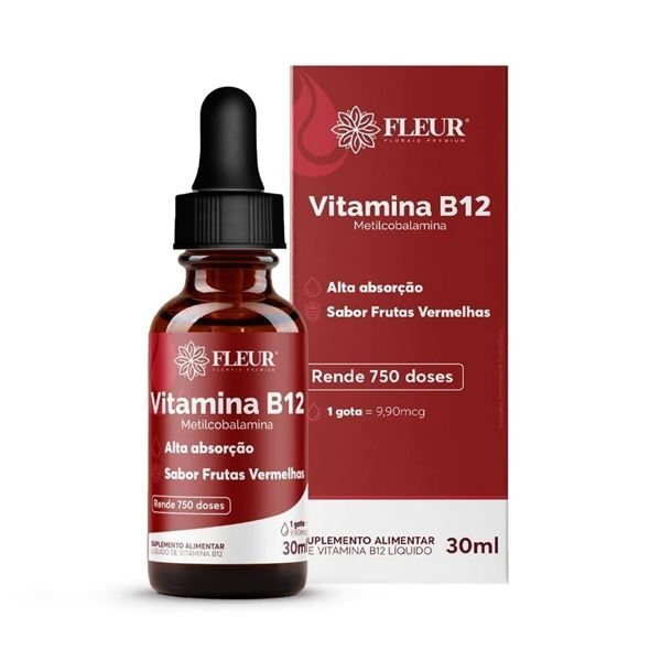 Vitamina B12 em Gotas Sabor Frutas Vermelhas 30ml