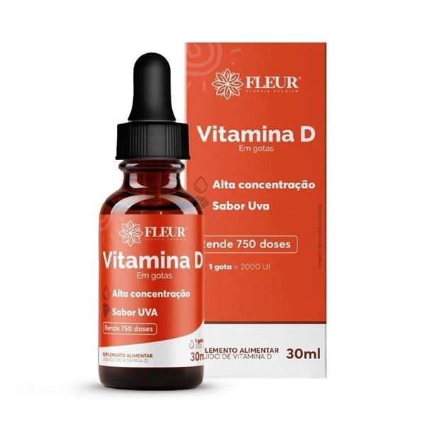 Vitamina D3 em Gotas Sabor Uva 30ml