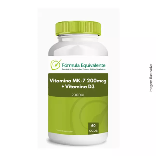 Vitamina k2 MK-7 200mcg + Vitamina D3 2000UI - 60 Cápsulas Vitamina k2 MK-7 200mcg + Vitamina D3 2000UI - 60 Cápsulas
