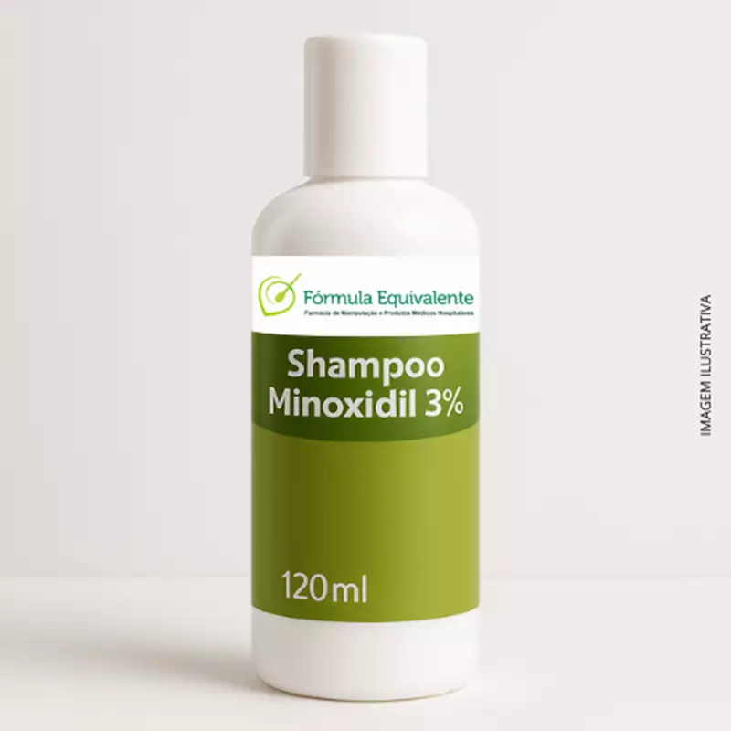 Shampoo Capilar com Minoxidil 3% - 120ml | Fórmula Equivalente