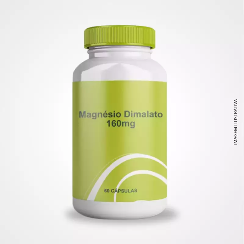  Magnésio Dimalato 160mg - 60 Cápsulas | Formula Equivalente
