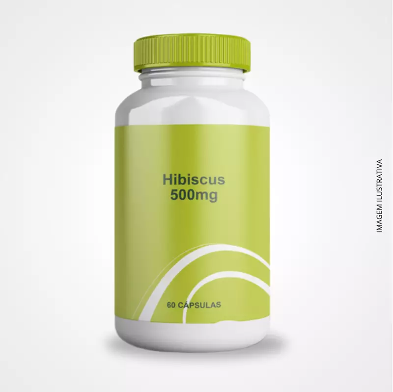 Hibisco 500mg 60 Cápsulas  Emagrecimento, Saúde Cardíaca e Bem-Estar