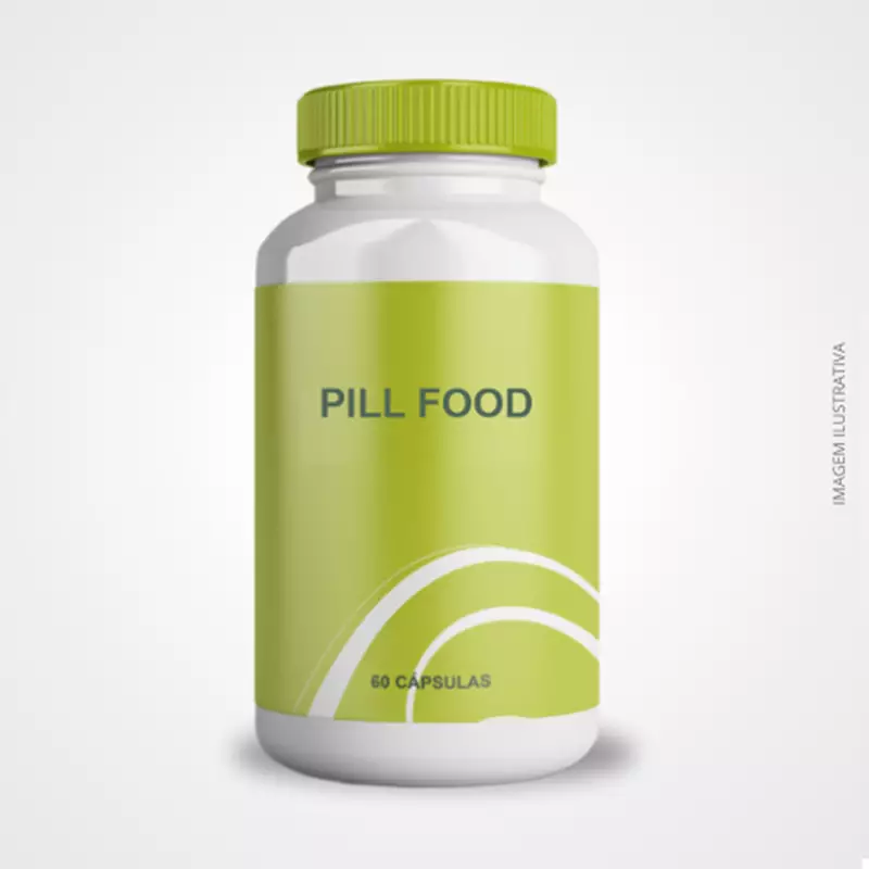 Pill Food - 60 Cápsulas - Fórmula para Cabelos, Pele e Unhas Saudáveis