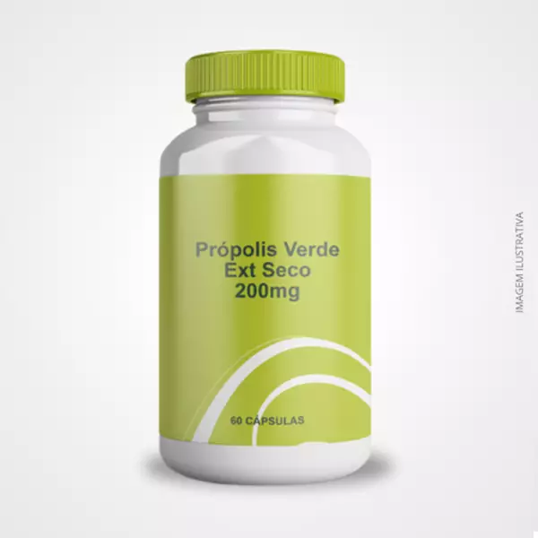 Própolis Verde Extrato Seco 200mg - 60 Cápsulas - Suporte Imunológico e Antioxidante