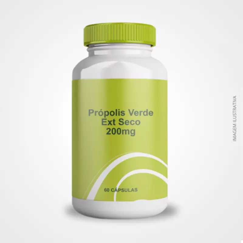 Própolis Verde Extrato Seco 200mg - 60 Cápsulas - Suporte Imunológico e Antioxidante