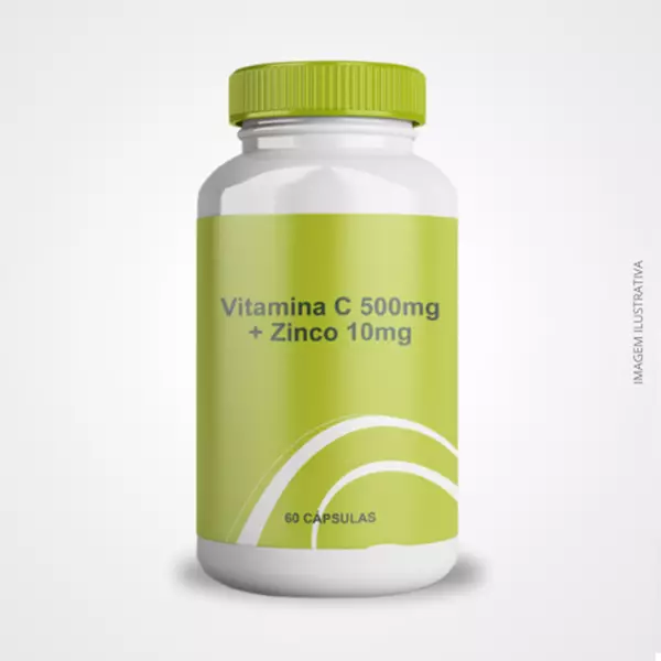 Vitamina C 500mg + Zinco 10mg - 60 Cápsulas