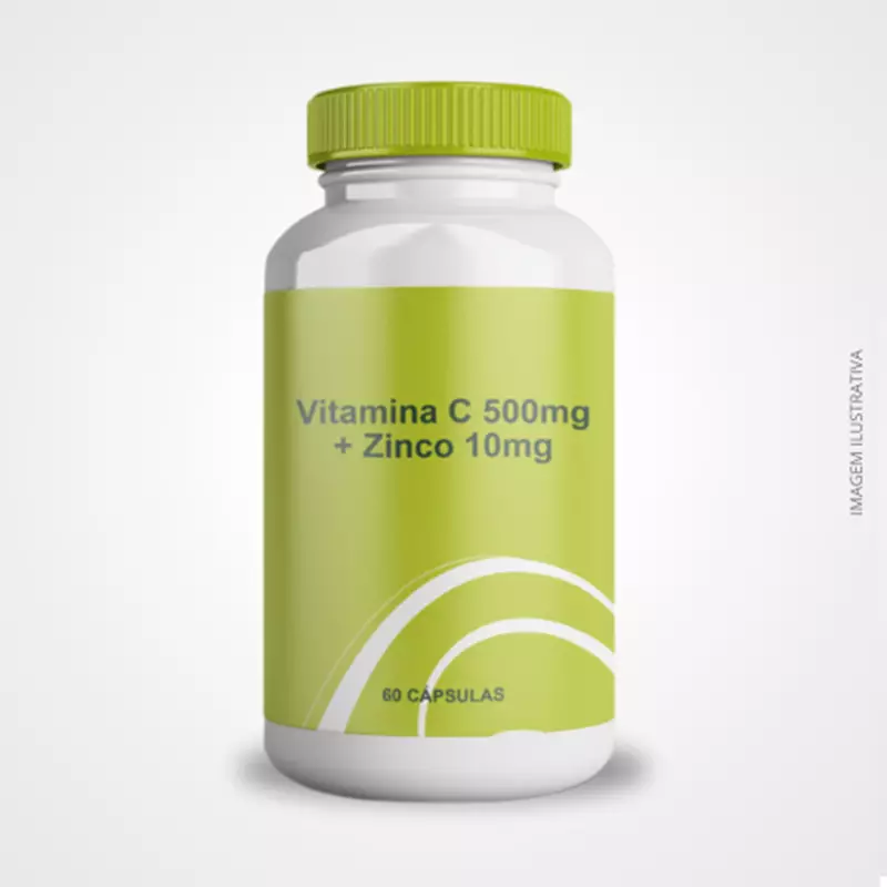 Vitamina C 500mg + Zinco 10mg - 60 Cápsulas