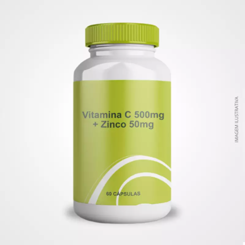 Vitamina C 500mg + Zinco 50mg - 60 Cápsulas