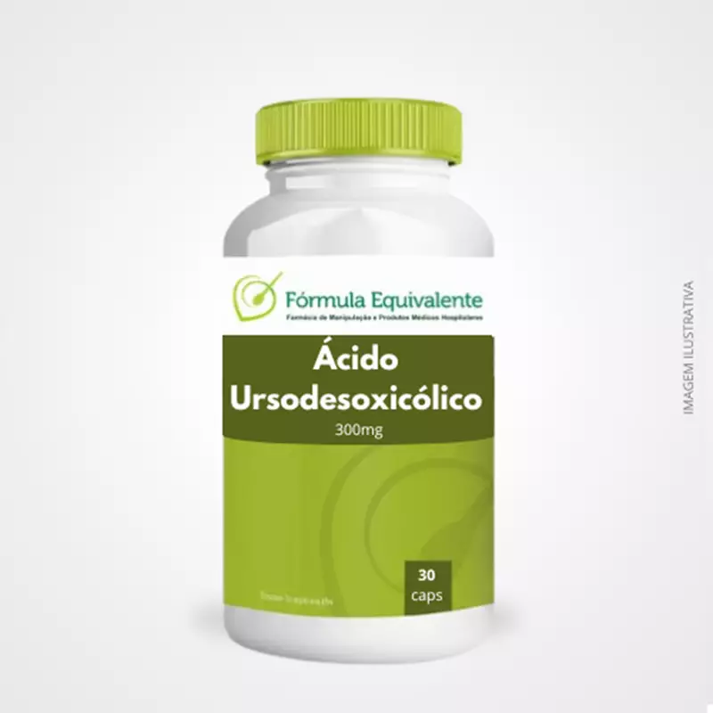 Ácido Ursodesoxicólico 300mg 30 Cápsulas | Saúde Hepática e Vesicular | Fórmula Equivalente