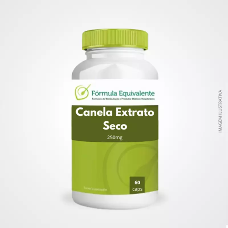 Canela Extrato Seco 250mg  Termogênico Natural, Auxílio ao Controle Glicêmico e Metabolismo - 60 cápsulas