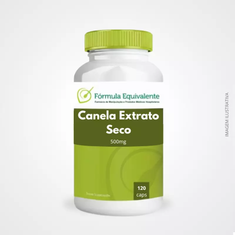 Canela Extrato Seco 500mg  Termogênico Natural, Auxílio ao Controle Glicêmico e Metabolismo - 120 cápsulas