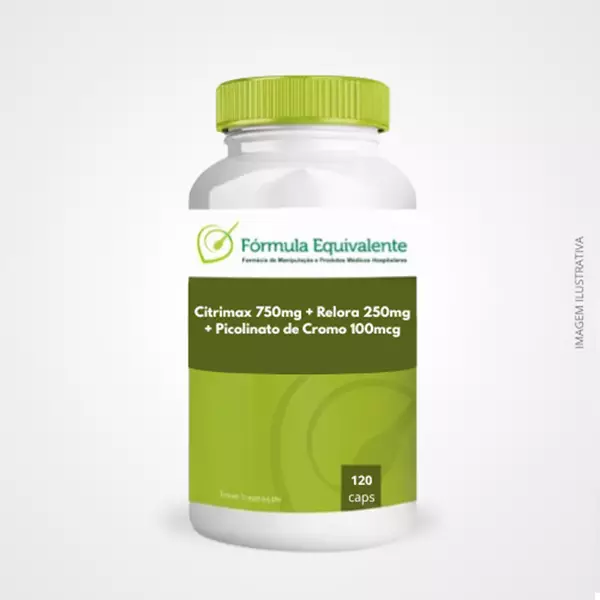 Citrimax 750mg + Relora 250mg + Picolinato de Cromo 100mcg – Controle do Estresse, Ansiedade e Apoio ao Emagrecimento - 60 doses (120 cápsulas) Citrimax 750mg + Relora 250mg + Picolinato de Cromo 100mcg – Controle do Estresse, Ansiedade e Apoio ao Emagrecimento - 60 doses (120 cápsulas)