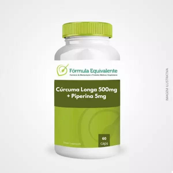 Cúrcuma Longa 500mg + Piperina 5mg - 60 Cápsulas | Anti-inflamatório Natural e Antioxidante Cúrcuma Longa 500mg + Piperina 5mg - 60 Cápsulas | Anti-inflamatório Natural e Antioxidante