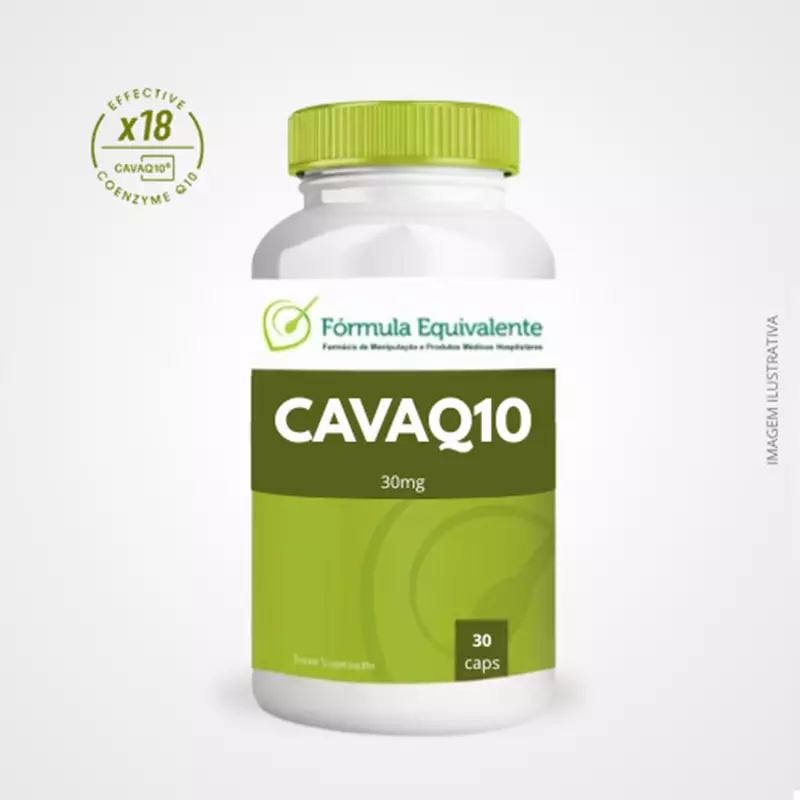 CAVAQ10 30mg - Coenzima Q10 de Alta Biodisponibilidade - 30 cápsulas