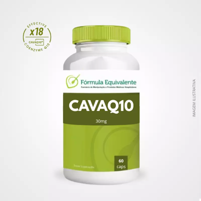 CAVAQ10 30mg - Coenzima Q10 de Alta Biodisponibilidade - 60 cápsulas