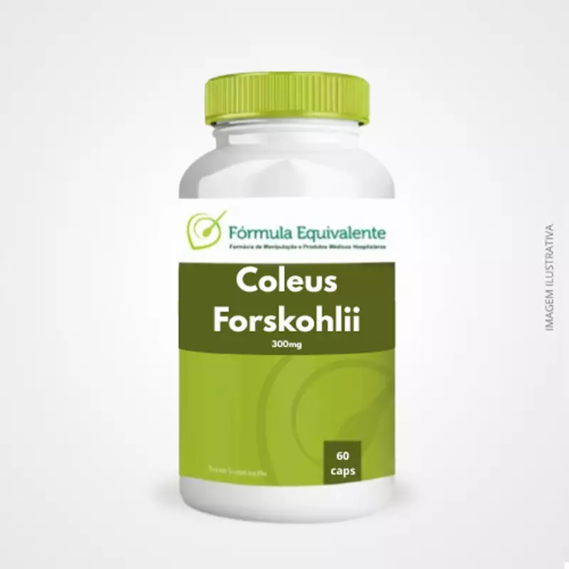 Coleus Forskohlii 300mg 60 Cápsulas  Termogênico Natural para Redução de Gordura e Massa Magra