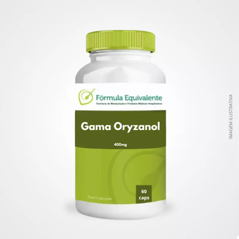 Gama Oryzanol 400mg 60 Cápsulas  Antioxidante Natural e Saúde Hormonal